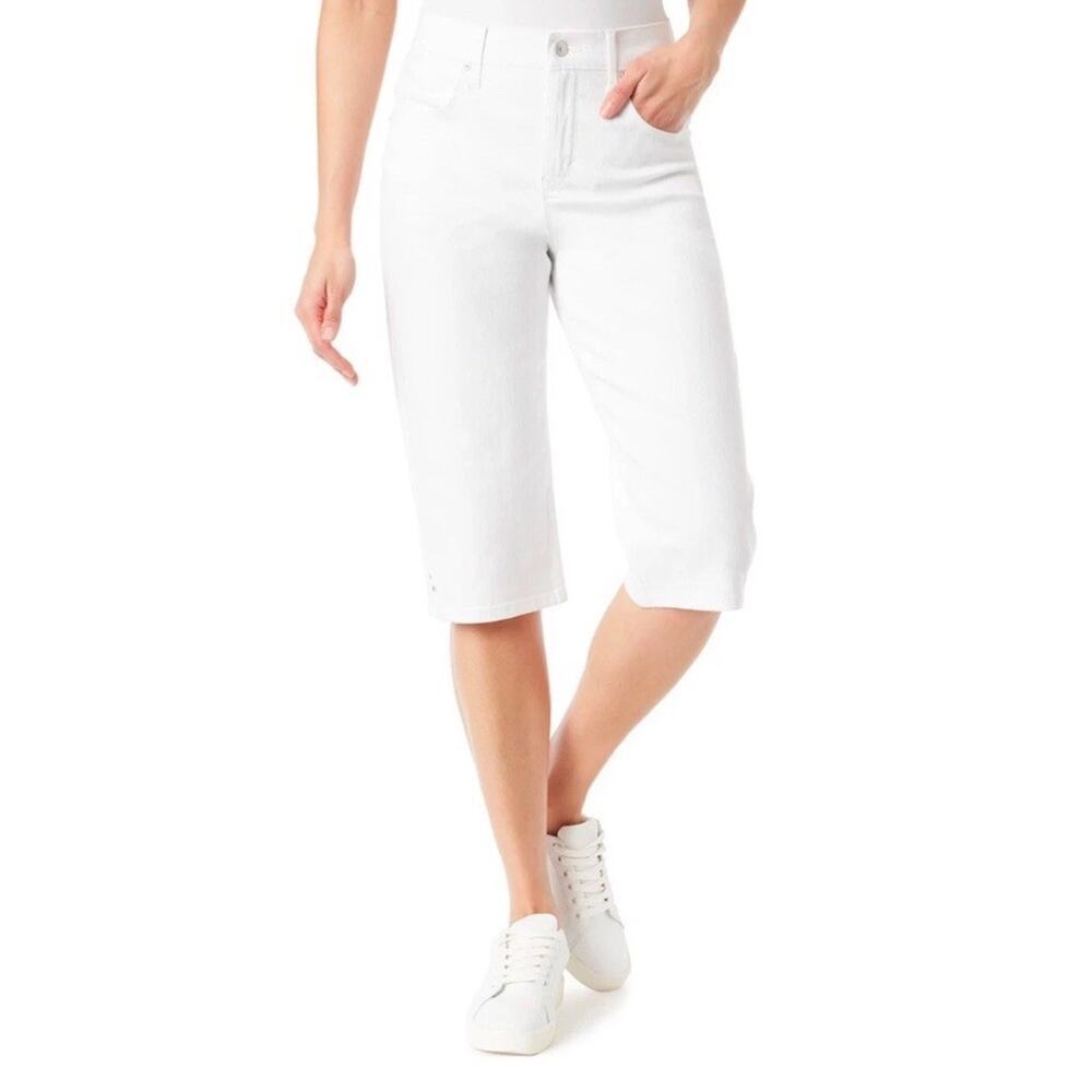 NWT Gloria Vanderbilt Lorelai Vintage White Jean Capri Pants Size 10 Slimming
